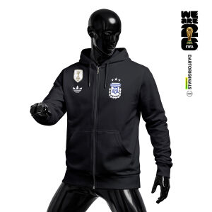 Argentina: Black Edition - FIFA World Cup™ 2026 Fermuarlı Kapüşonlu Hoodie