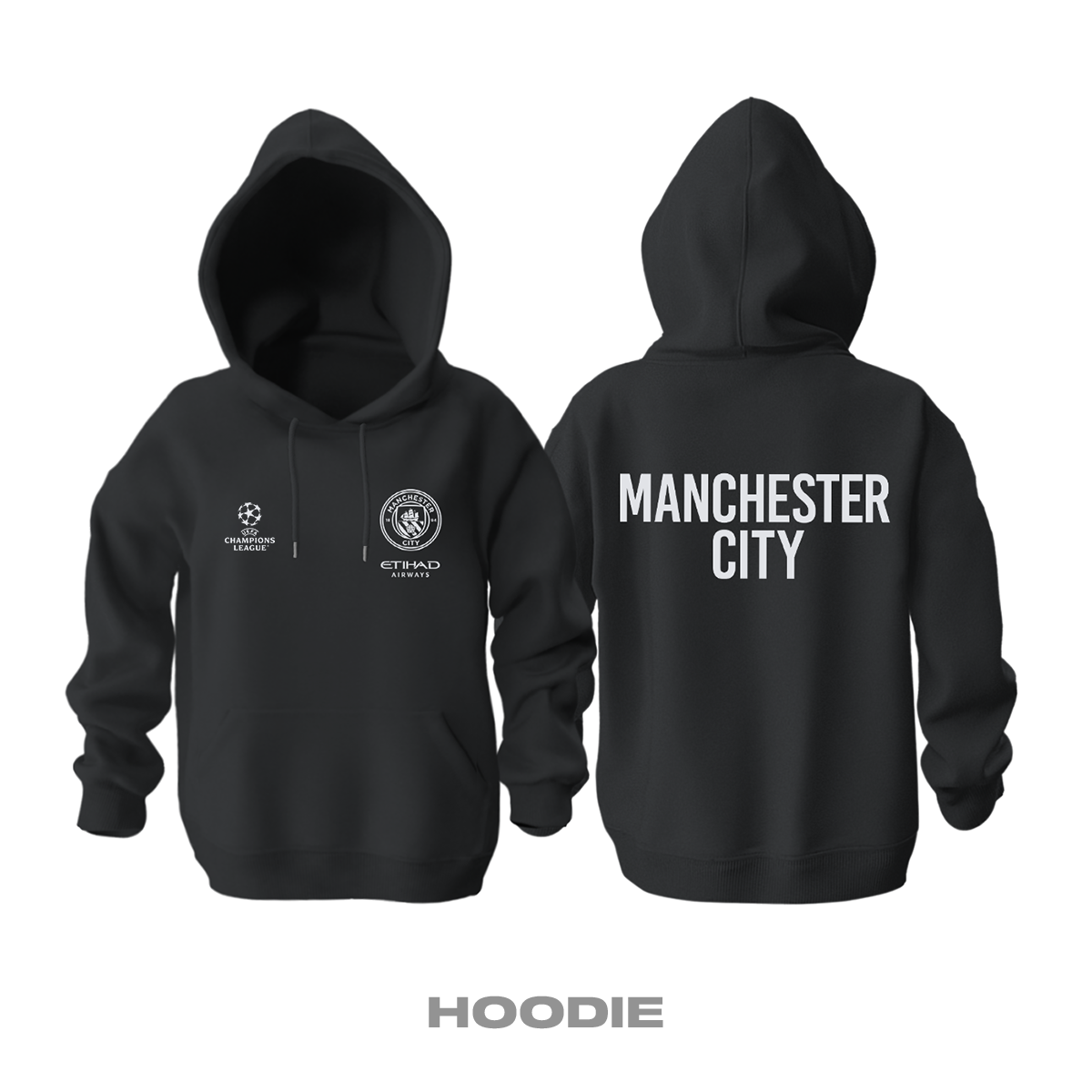 Manchester City: Club Culture Series - Black Edition Kapüşonlu Hoodie