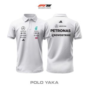 AMG Petronas F1 Team: W16 White Edition 2025 Polo Yaka