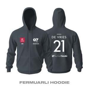 Scuderia AlphaTauri: Smoke Crew Edition 2023 Fermuarlı Kapüşonlu Hoodie