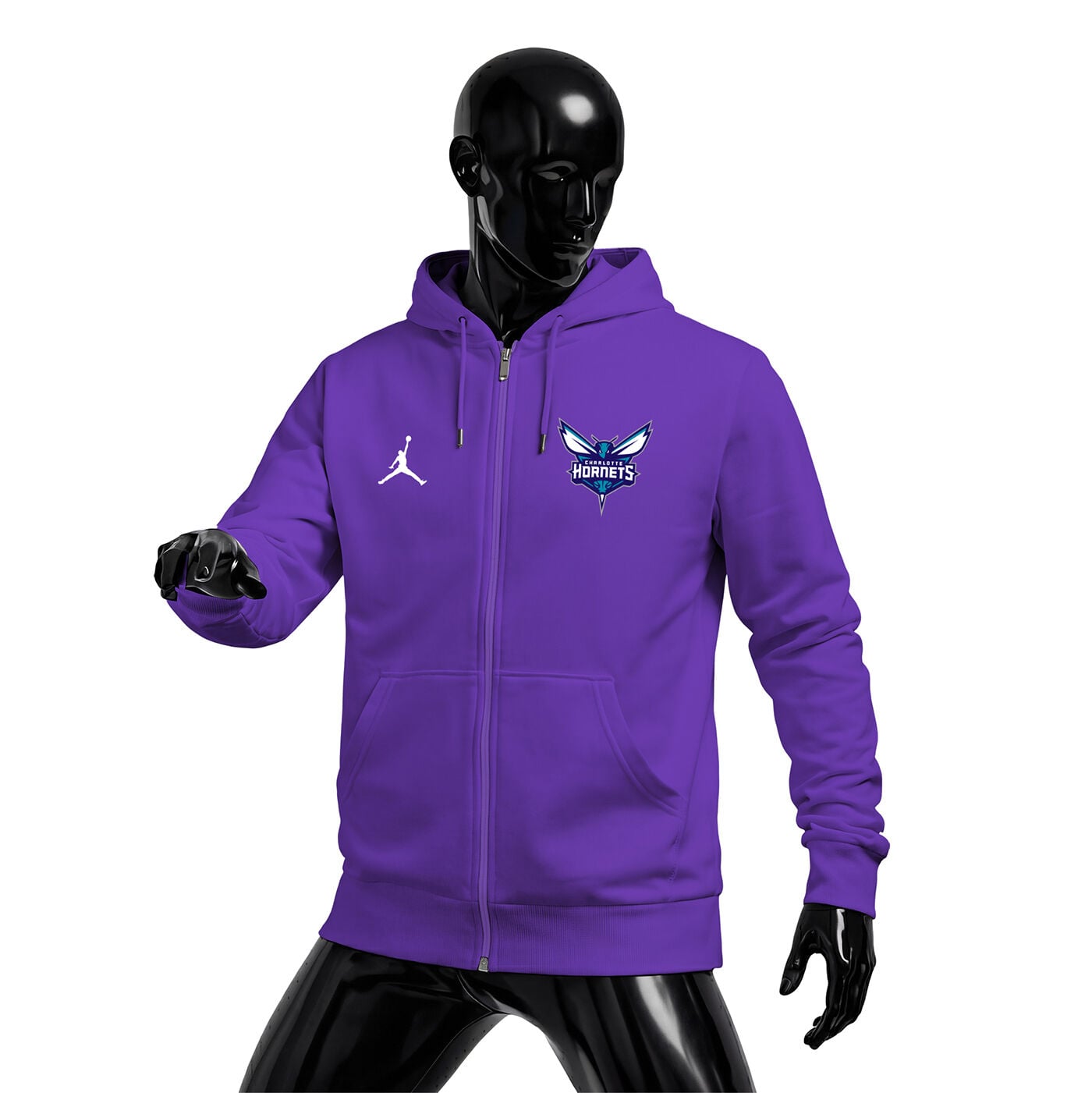 Charlotte Hornets: Statement Edition 2K26 Fermuarlı Kapüşonlu Hoodie