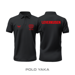 Leverkusen: Club Culture Series - Black Edition Polo Yaka