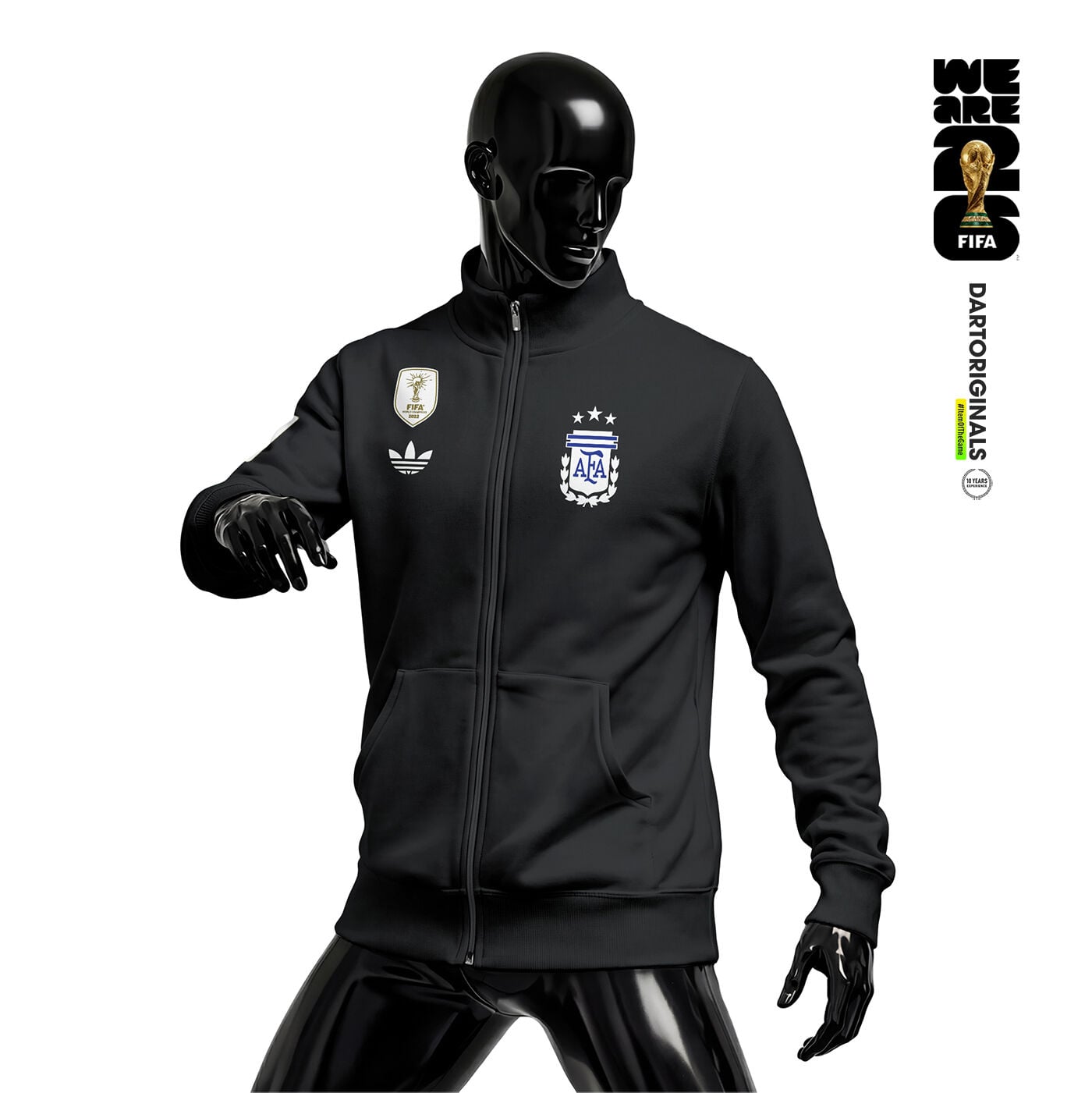 Argentina: Black Edition - FIFA World Cup™ 2026 Fermuarlı Ceket