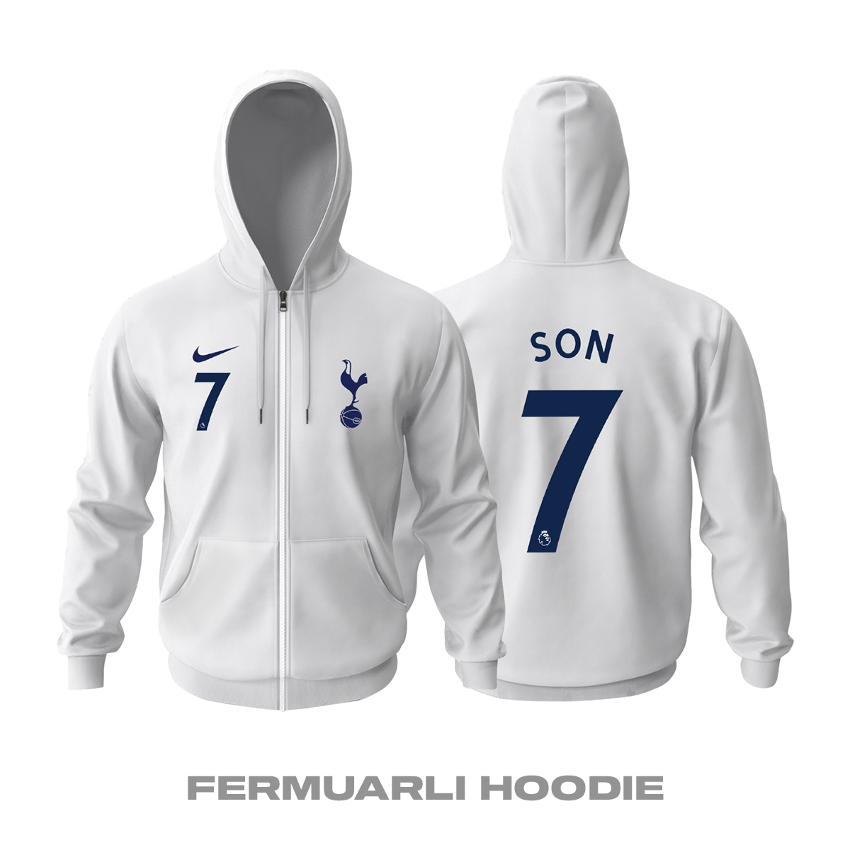 Tottenham Hotspur: Home Edition 2021/2022 Fermuarlı Kapüşonlu Hoodie XS