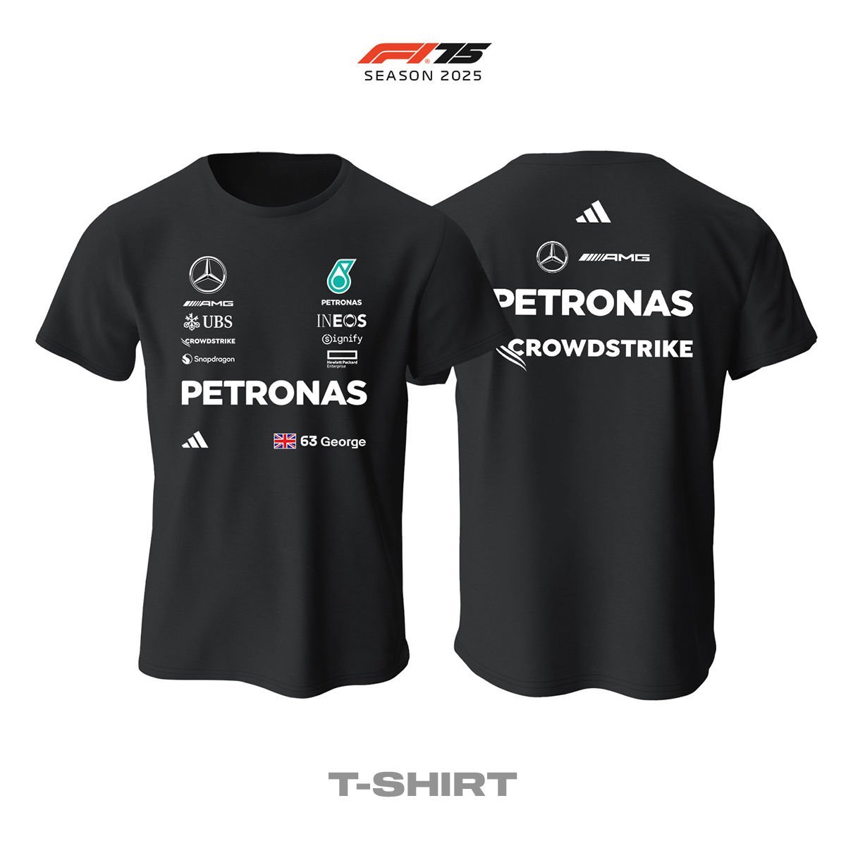 AMG Petronas F1 Team: W16 Black Edition 2025 Tişört