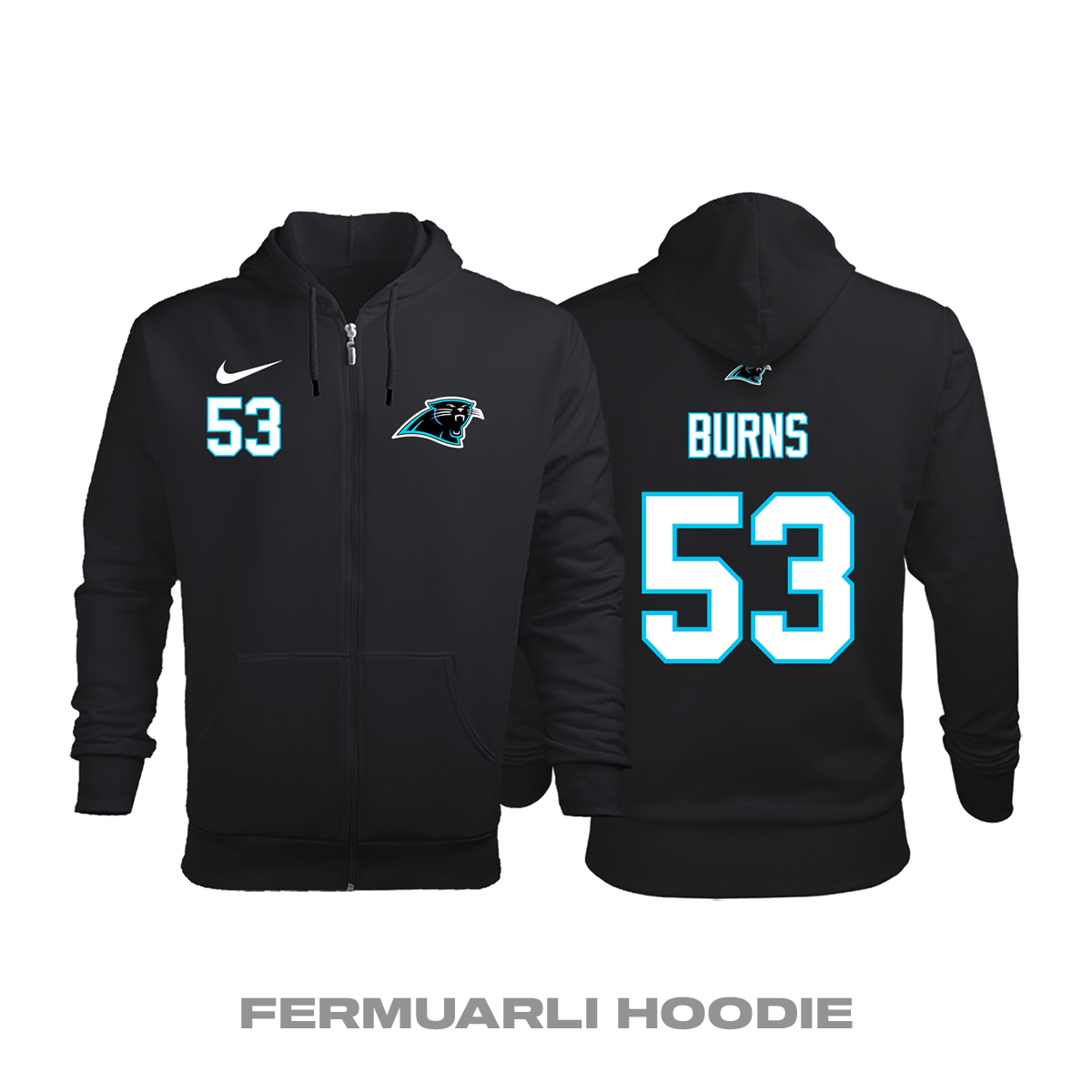 Carolina Panthers: Home Edition 2020/2021 Fermuarlı Kapüşonlu Hoodie 3XL
