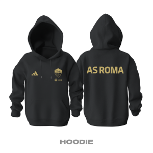 AS Roma: Club Culture Series - Black Edition Kapüşonlu Hoodie