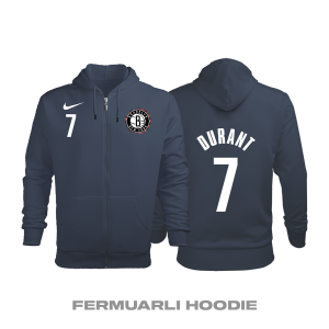 Brooklyn Nets: Statement Edition 2019/2020 Fermuarlı Kapüşonlu Hoodie XS