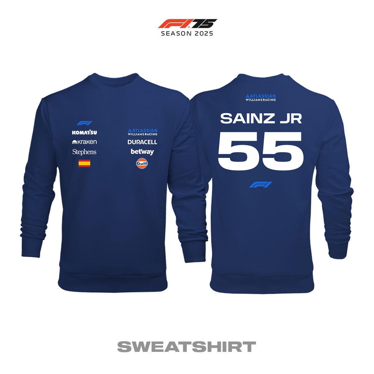 Williams F1 Team: FW47 Navy Crew Edition 2025 Sweatshirt