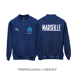 Marseille: Club Culture Series - Navy Edition Fermuarlı Ceket