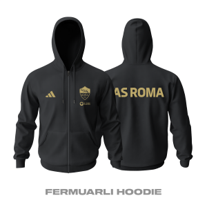 AS Roma: Club Culture Series - Black Edition Fermuarlı Hoodie