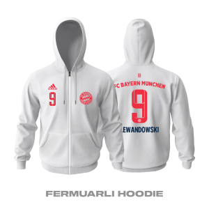 Bayern Münih: Third Edition 2021/2022 Fermuarlı Kapüşonlu Hoodie L