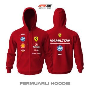 Scuderia Ferrari: SF-25 Edition 2025 Fermuarlı Hoodie