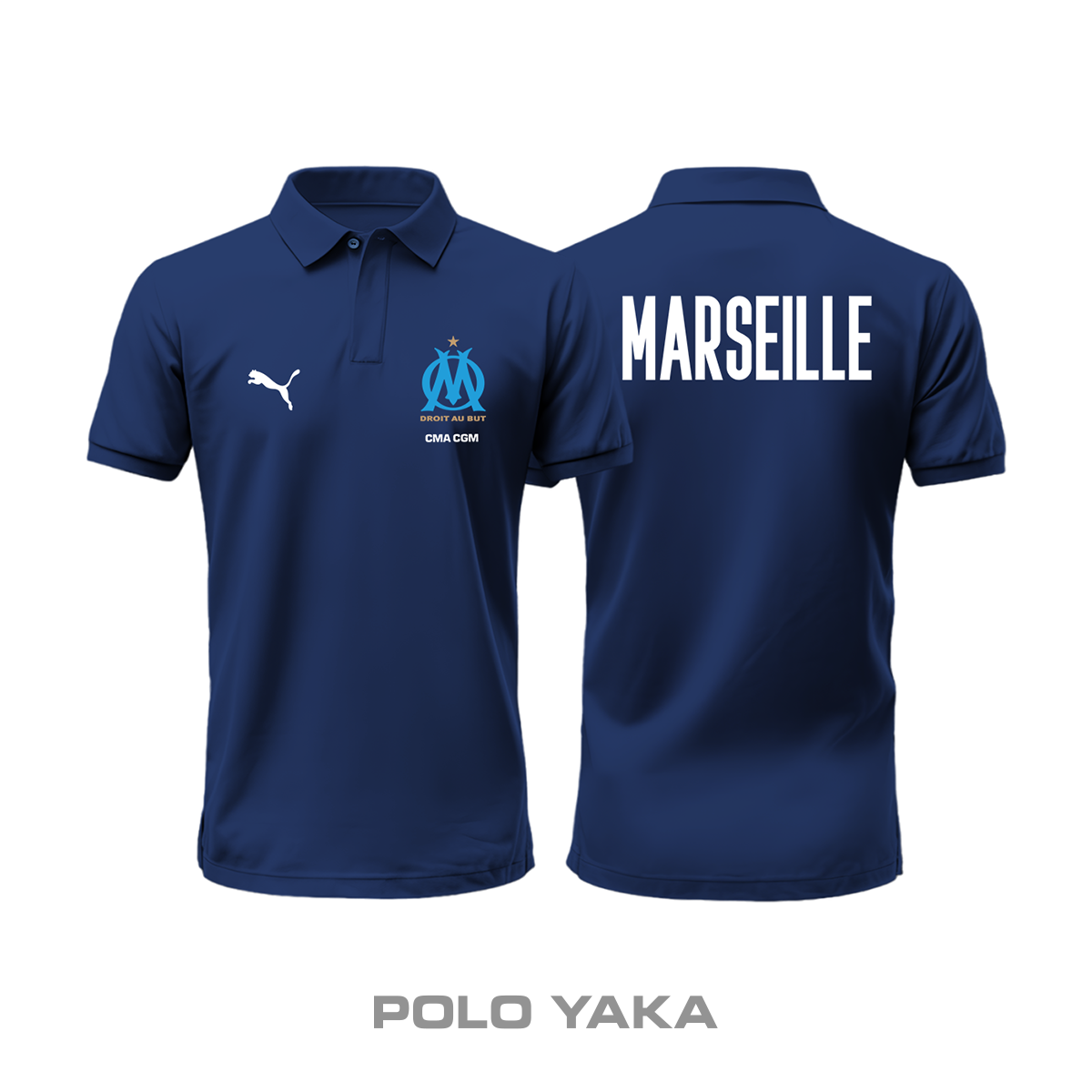Marseille: Club Culture Series - Navy Edition Polo Yaka