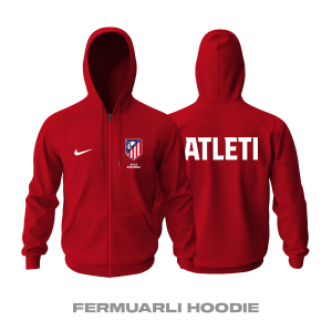 Atlético Madrid: Club Culture Series - Red Edition Fermuarlı Hoodie