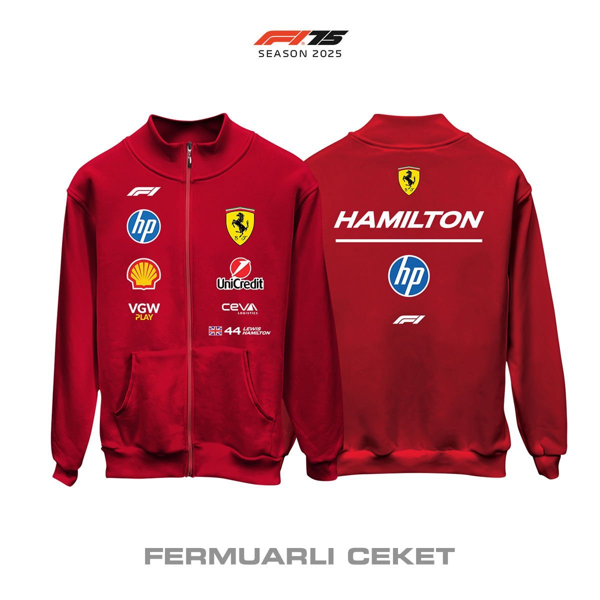 Scuderia Ferrari: SF-25 Edition 2025 Fermuarlı Ceket
