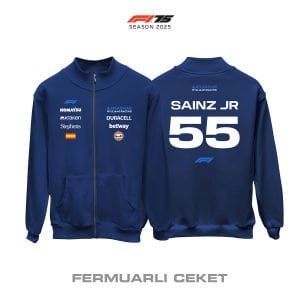 Williams F1 Team: FW47 Navy Crew Edition 2025 Fermuarlı Ceket