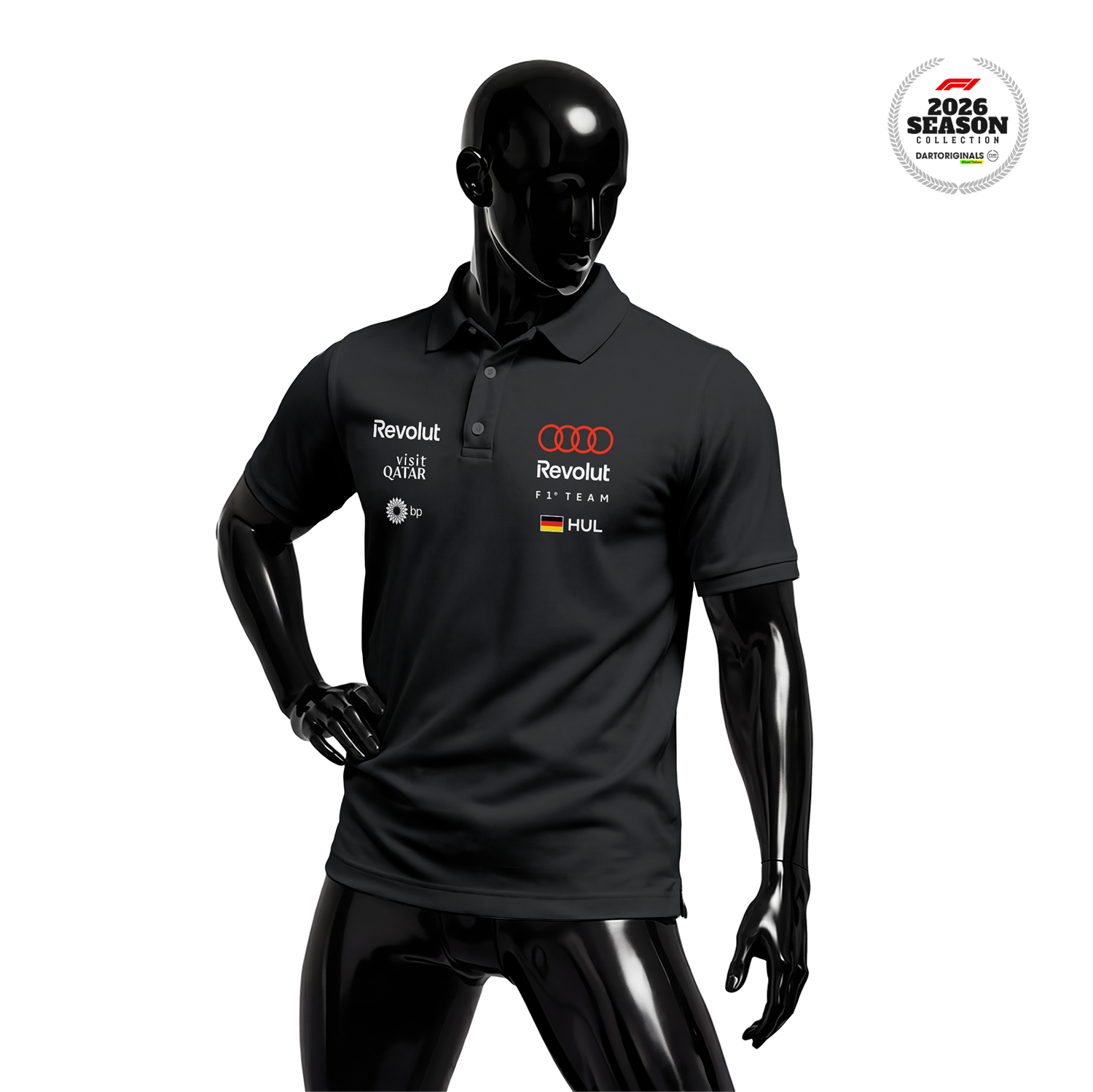 Audi Revolut F1 Team: R26 - Black Edition 2026 Polo Yaka