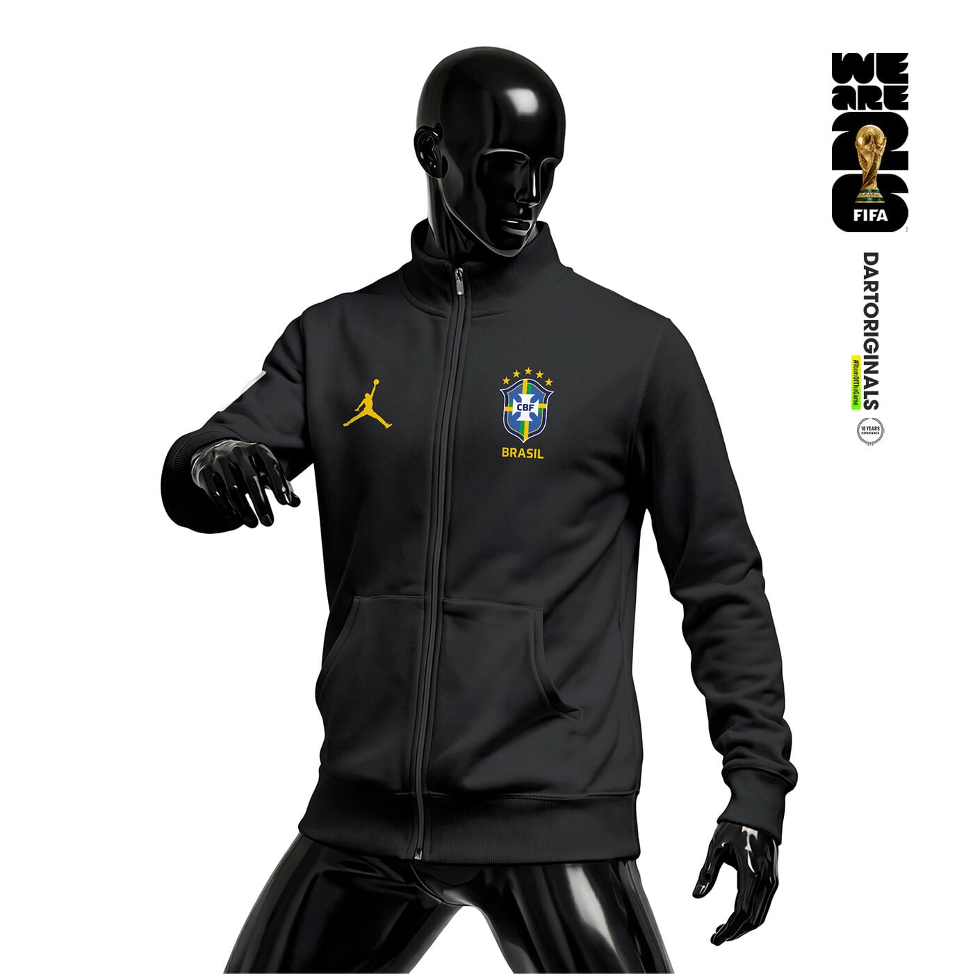 Brazil: Black Edition - FIFA World Cup™ 2026 Fermuarlı Ceket