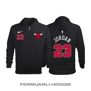 Chicago Bulls: Statement Edition 2019/2020 Fermuarlı Kapüşonlu Hoodie M