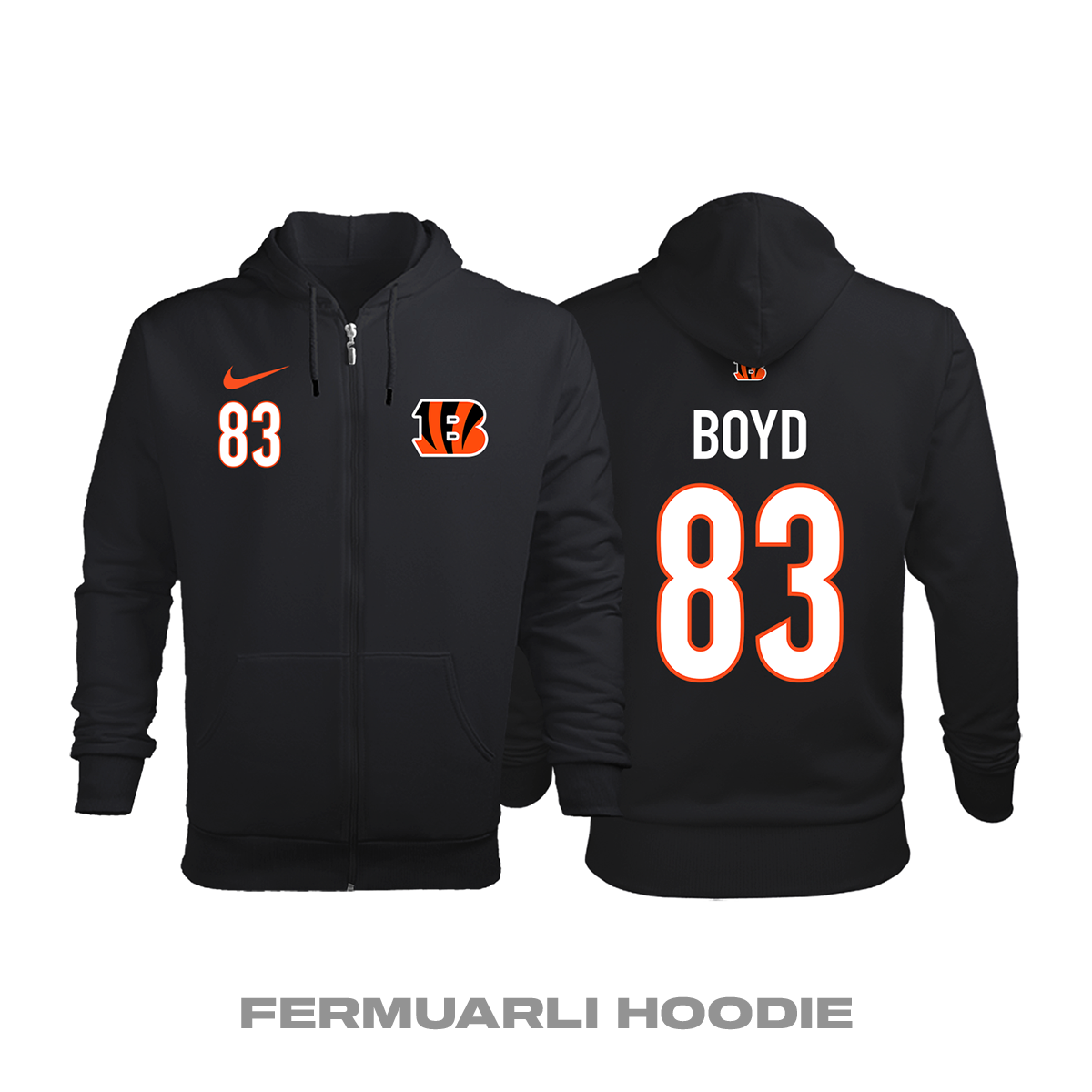 Cincinnati Bengals: Home Edition 2020/2021 Fermuarlı Kapüşonlu Hoodie L