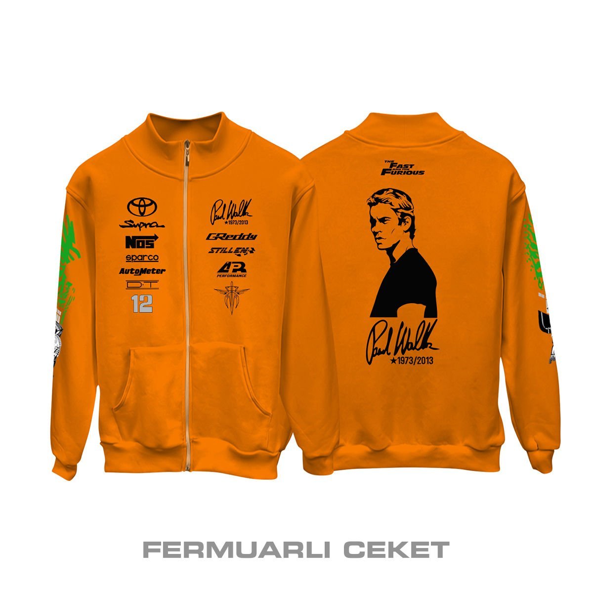 Paul Walker: Supra Turbo MK4 Fermuarlı Ceket