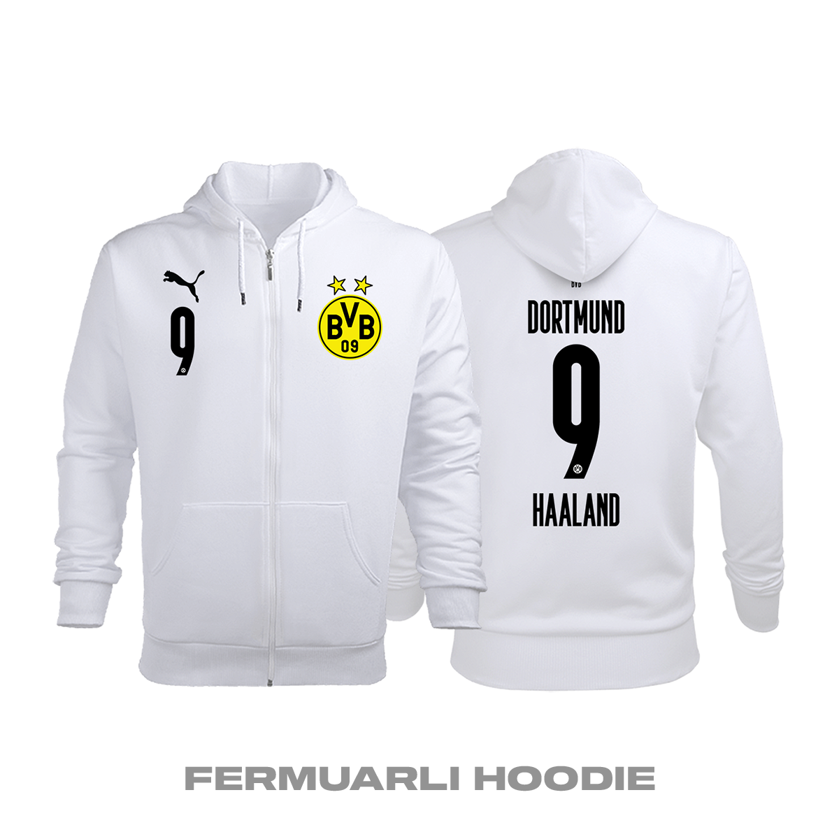 Borussia Dortmund: Third Edition 2020/2021 Fermuarlı Kapüşonlu Hoodie M
