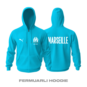 Marseille: Club Culture Series - Turquoise Edition Fermuarlı Hoodie