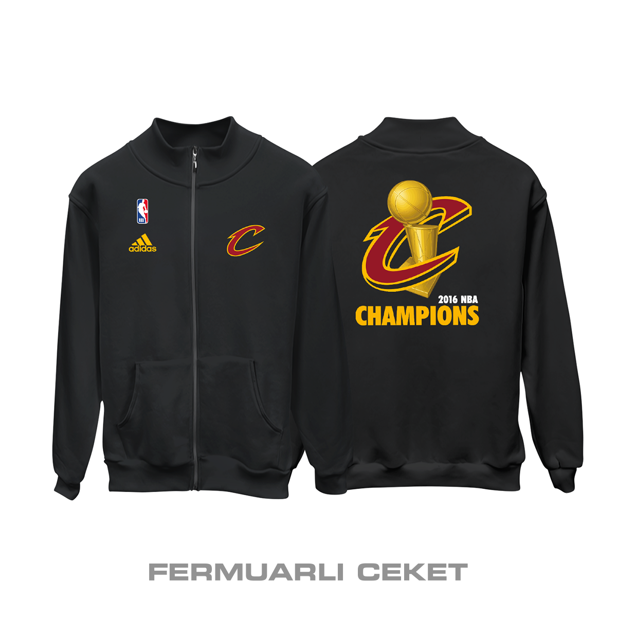 CAVS: 2016 NBA Champions Ceremony Fermuarlı Ceket