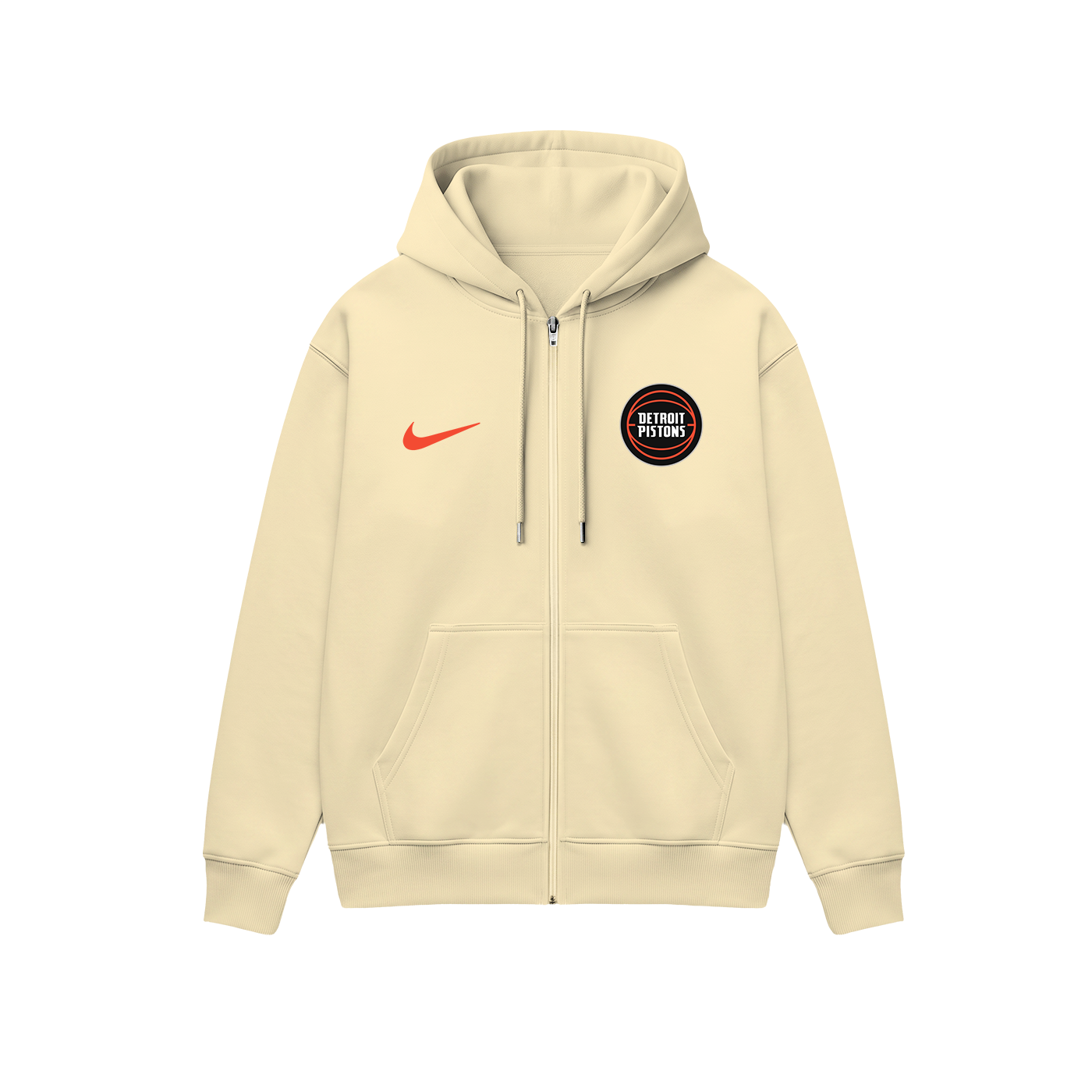 Detroit Pistons: City Edition 2K25 Fermuarlı Kapüşonlu Hoodie