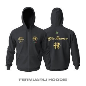 Team Alfa Romeo: Gold Edition 2025 Fermuarlı Kapüşonlu Hoodie