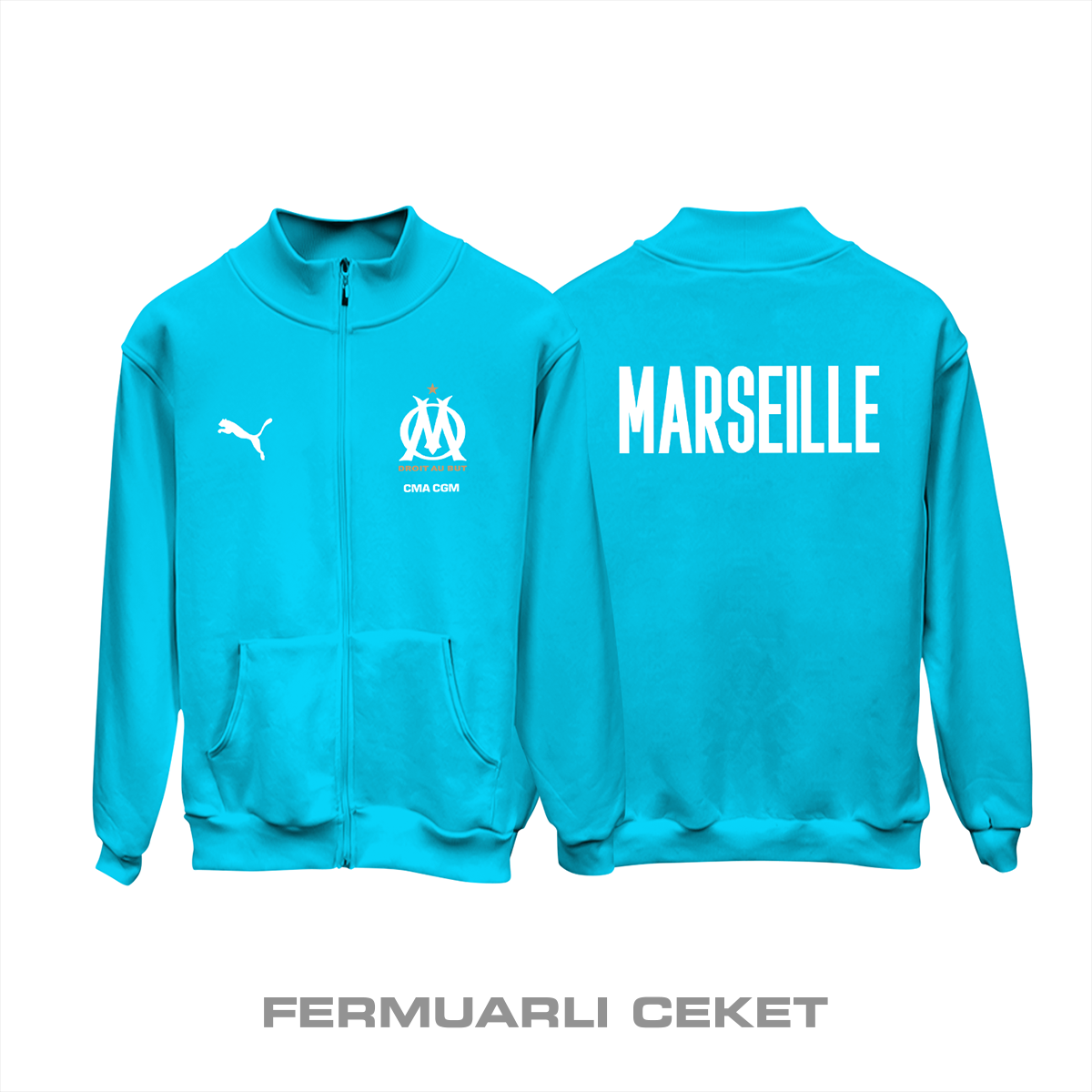 Marseille: Club Culture Series - Turquoise Edition Fermuarlı Ceket