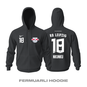RB Leipzig: Away Edition 2021/2022 Fermuarlı Kapüşonlu Hoodie XL