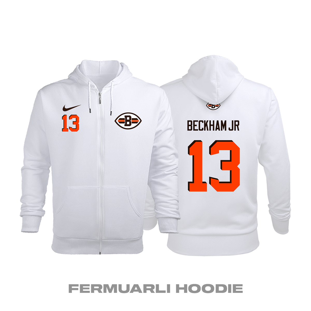 Cleveland Browns: Road Edition 2020/2021 Fermuarlı Kapüşonlu Hoodie XS