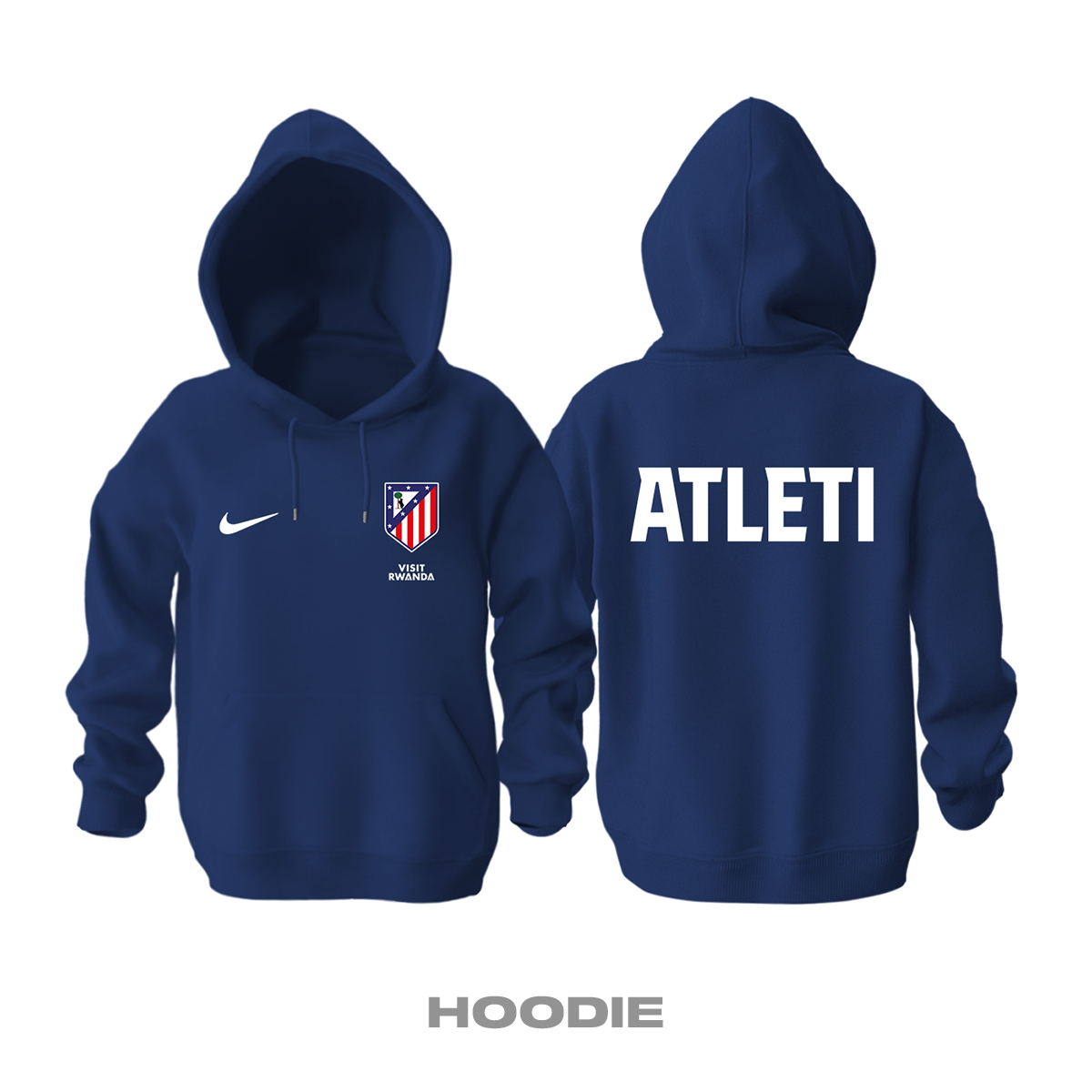 Atlético Madrid: Club Culture Series - Navy Edition Kapüşonlu Hoodie