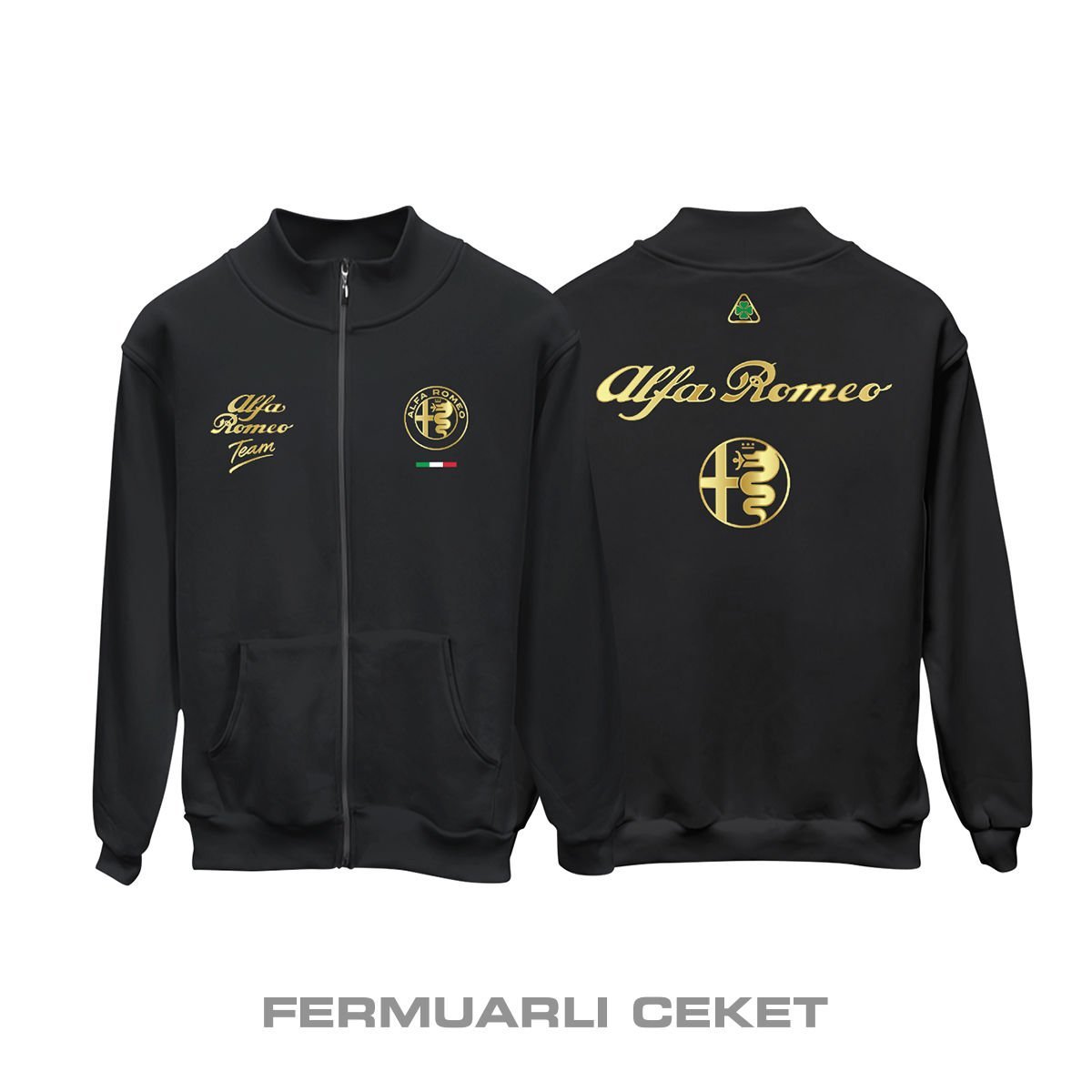 Team Alfa Romeo: Gold Edition 2025 Fermuarlı Ceket