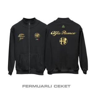 Team Alfa Romeo: Gold Edition 2025 Fermuarlı Ceket