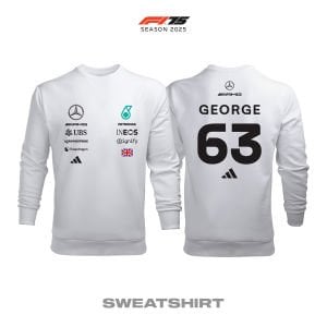 AMG Petronas F1 Team: W16 White Crew Edition 2025 Sweatshirt