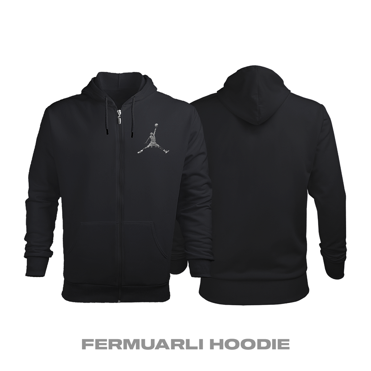 Jumpman Fermuarlı Kapüşonlu Hoodie 3XL