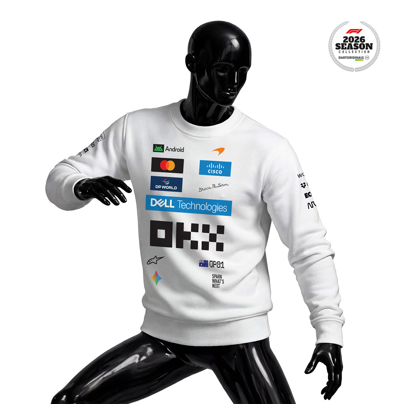 McLaren F1 Team: Bruce Mclaren's Legacy 2026 White Edition Sweatshirt