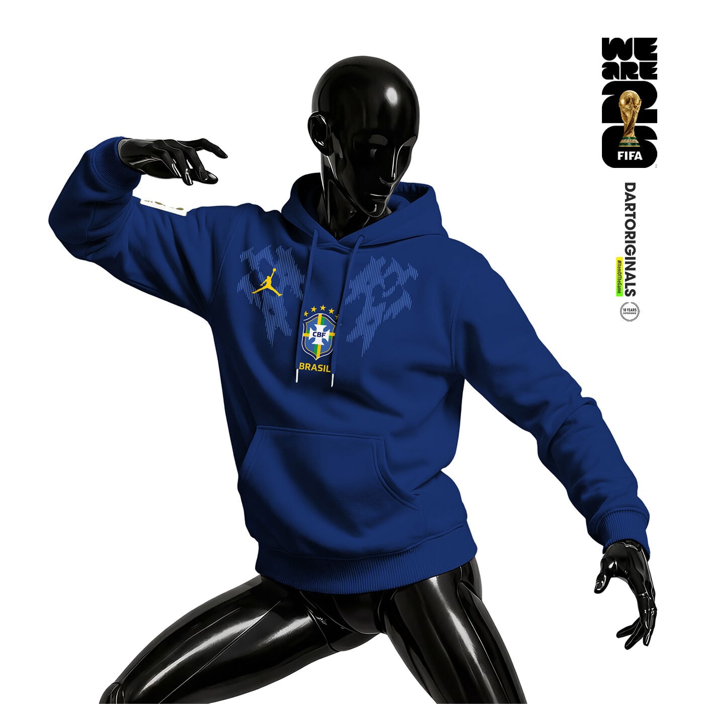 Brazil: Navy Edition - FIFA World Cup™ 2026 Kapüşonlu Hoodie