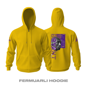 Kobe Black Mamba Fermuarlı Kapüşonlu Hoodie XL