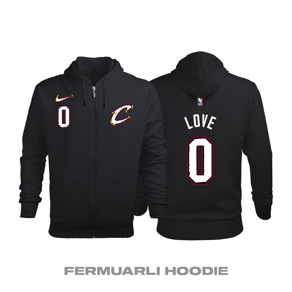 Cleveland Cavaliers: City Edition 2020/2021 Fermuarlı Kapüşonlu Hoodie 3XL