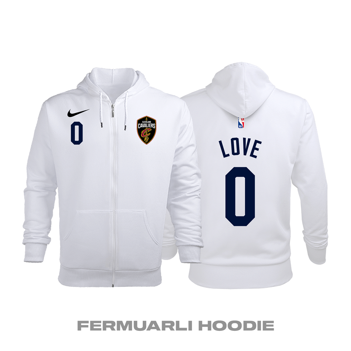 Cleveland Cavaliers: Earned Edition 2018/2019 Fermuarlı Kapüşonlu Hoodie L