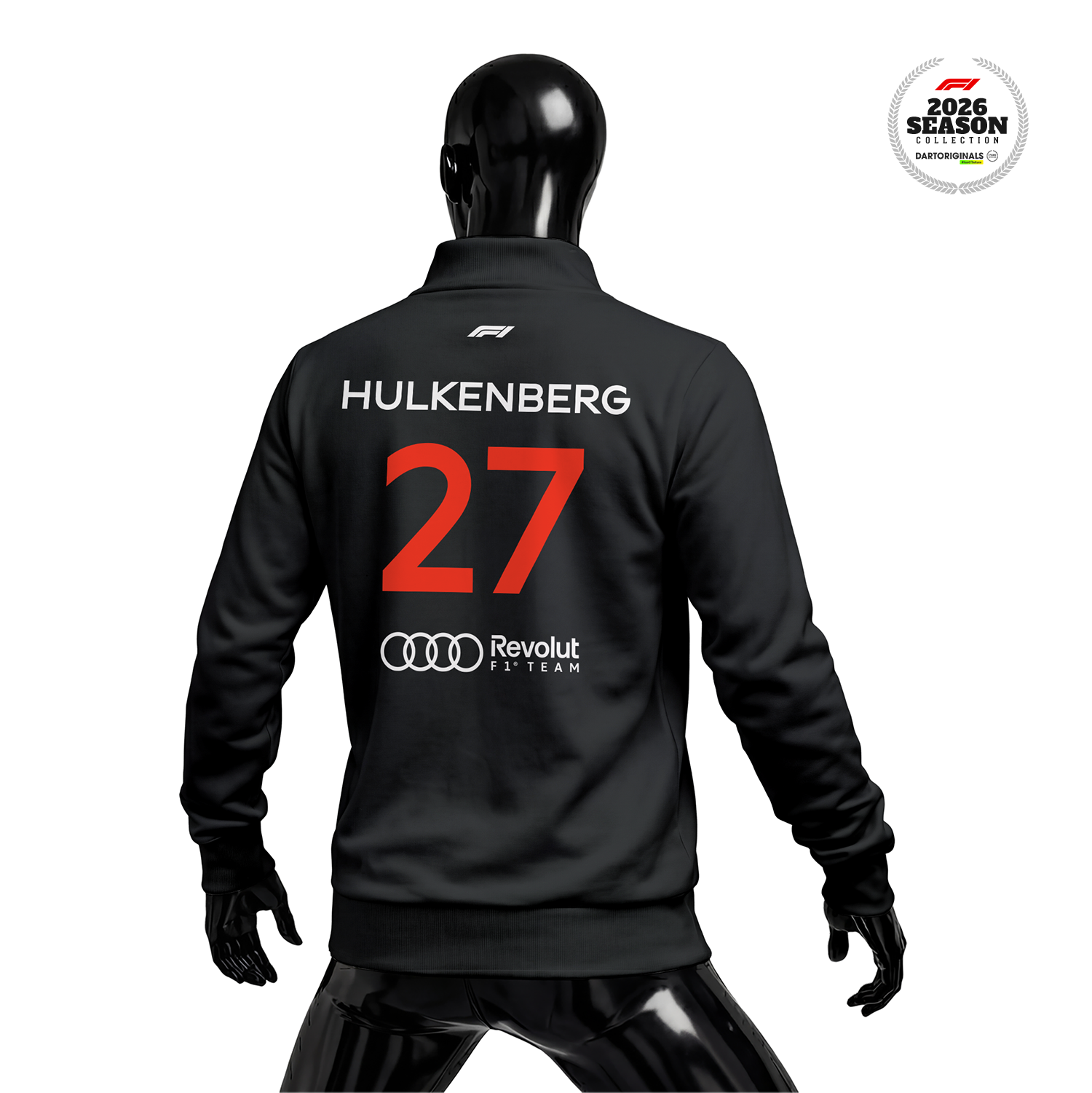 Audi Revolut F1 Team: R26 - Crew Edition Black 2026 Fermuarlı Ceket