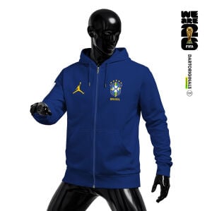 Brazil: Navy Edition - FIFA World Cup™ 2026 Fermuarlı Kapüşonlu Hoodie