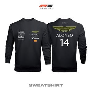 Aston Martin F1 Team: AMR25 Black Crew Edition 2025 Sweatshirt