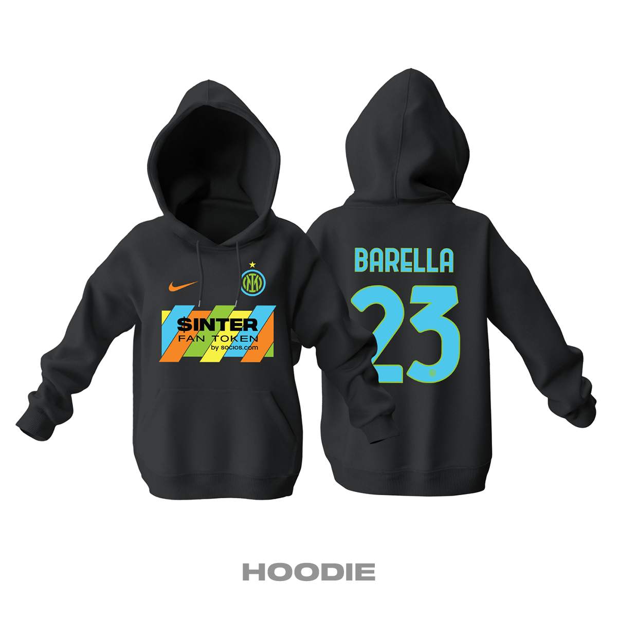 Inter: Third Edition 2021/2022 Kapüşonlu Hoodie 4XL