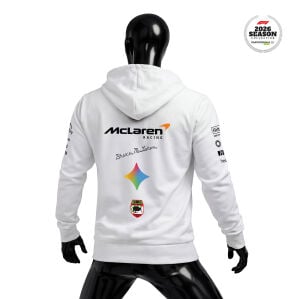 McLaren F1 Team: Bruce Mclaren's Legacy 2026 White Edition Fermuarlı Hoodie