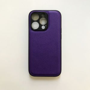 OUTLET - Luxury Leather: Purple - iPhone 13 Pro